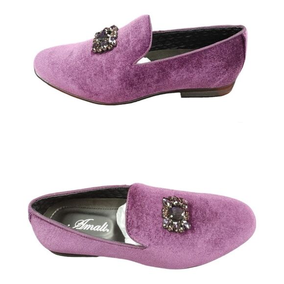 MEN'S AMALI VELVET SLIP ON LOAFER WITH JEWELED BIT & MATCHING PIPING. TIAGO O49 - Picture 3 of 7